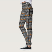 Leggings Zag orange Zig avec sangle noir...RSD/CRPS (Gauche)