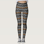 Leggings Zag orange Zig avec sangle noir...RSD/CRPS (Devant)