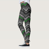 Leggings Zag vert Zig avec ruban...Gastroparesis (Gauche)