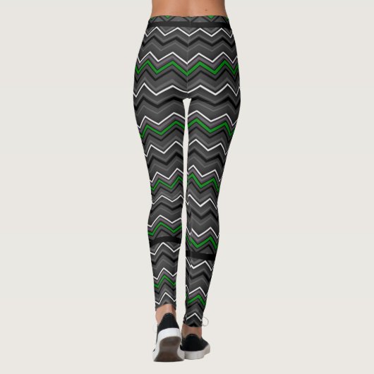 Leggings Zag vert Zig avec sangle noir...C Diff (Dos)