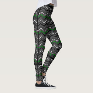 Leggings Zag vert Zig avec sangle noir...C Diff