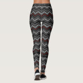 Leggings Zag Zig de Maroon avec Striping Noir...APS (Dos)