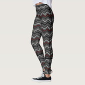 Leggings Zag Zig de Maroon avec Striping Noir...APS (Gauche)