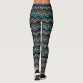 Leggings Zag Zig turquoise avec bande noire,,, TN (Dos)
