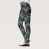Leggings Zag Zig turquoise avec ruban...TN (Gauche)