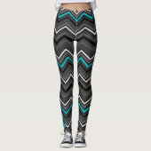 Leggings Zag Zig turquoise avec ruban...TN (Devant)