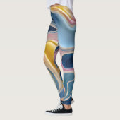 Leggings "Zahara" Flux de bleus, roses et sable (Gauche)