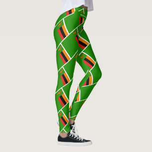Leggings ZAMBIA DRAPEAU Écriture EXÉCUTEZ VOTRE COURSE Pers
