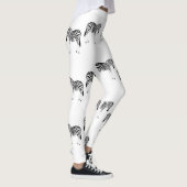 Leggings Zebra animal pattern on white (Droite)