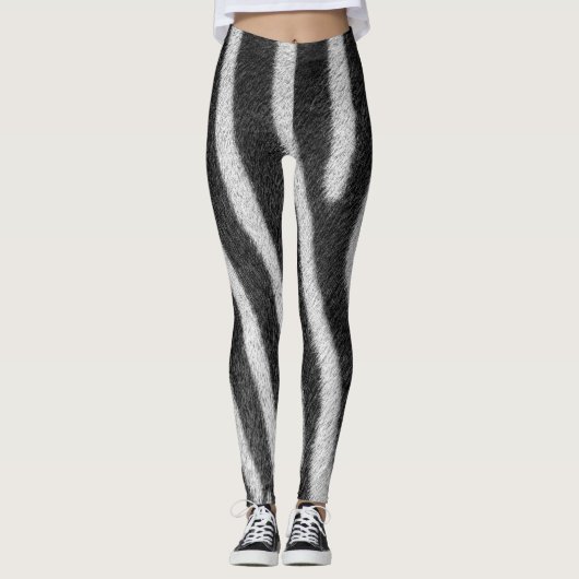 Leggings Zebra Fur Motif animal (Devant)