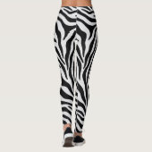 Leggings Zebra imprimé pantalon de yoga noir et blanc (Dos)