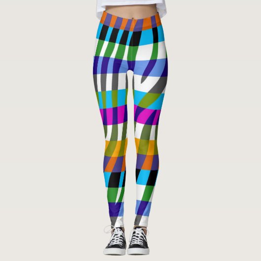 Leggings Zebra moderne Motif d'impression #10 (Devant)