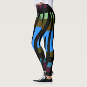 Leggings Zebra moderne Motif d'impression #3 (Gauche)