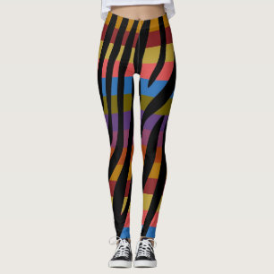 Leggings Zebra moderne Motif d'impression #4