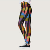 Leggings Zebra moderne Motif d'impression #4 (Gauche)