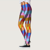 Leggings Zebra moderne Motif d'impression #5 (Gauche)