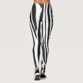 Leggings Zebra noir et blanc Imprimer rayures motif tendanc (Dos)