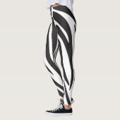 Leggings Zebra noir et blanc Imprimer rayures motif tendanc (Gauche)