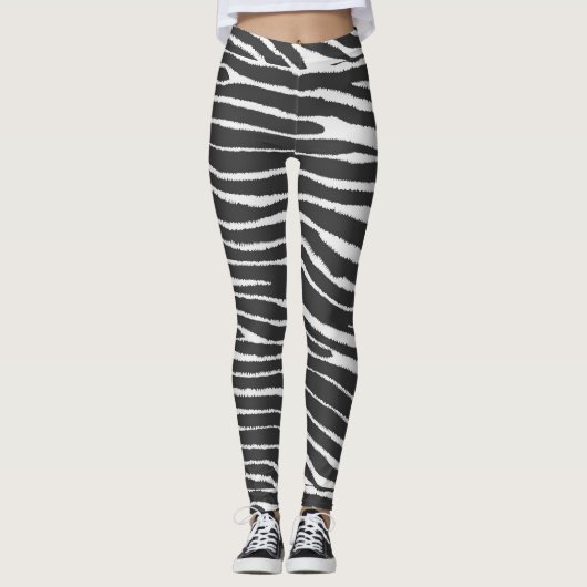 Leggings Zebra Poster de animal (Devant)
