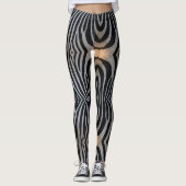 Leggings Zebra Print femmes de qualité supérieure (Devant)