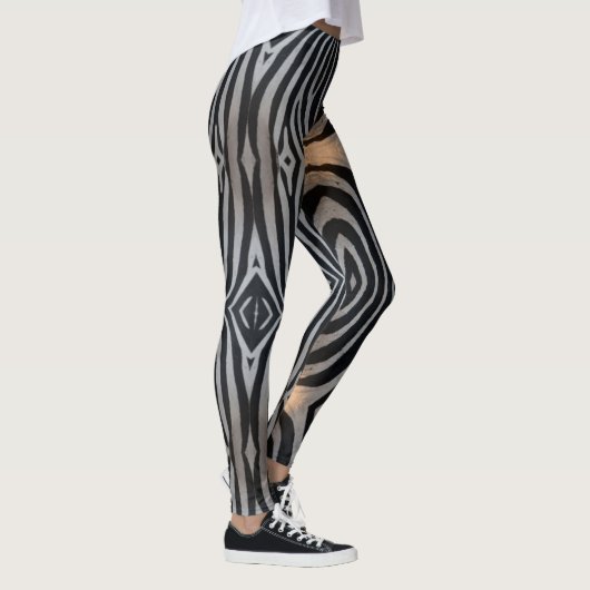 Leggings Zebra Print femmes de qualité supérieure (Droite)