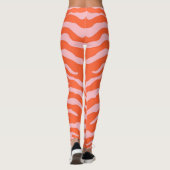 Leggings Zebra Print orange et rose (Dos)