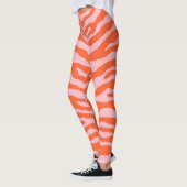 Leggings Zebra Print orange et rose (Gauche)