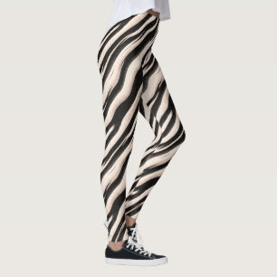 Leggings Zebra raye une texture transparente + vos idées