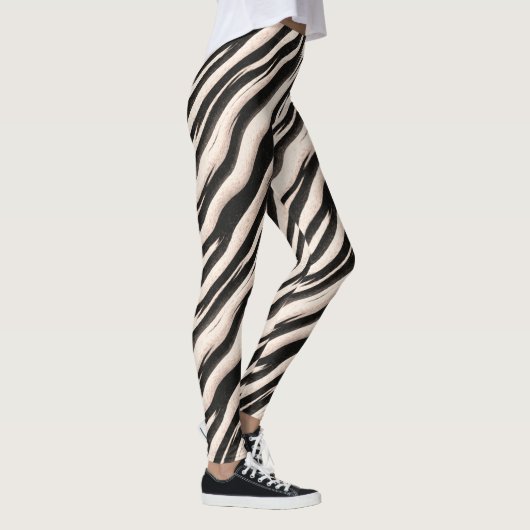 Leggings Zebra raye une texture transparente + vos idées (Droite)