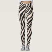 Leggings Zebra raye une texture transparente + vos idées (Devant)
