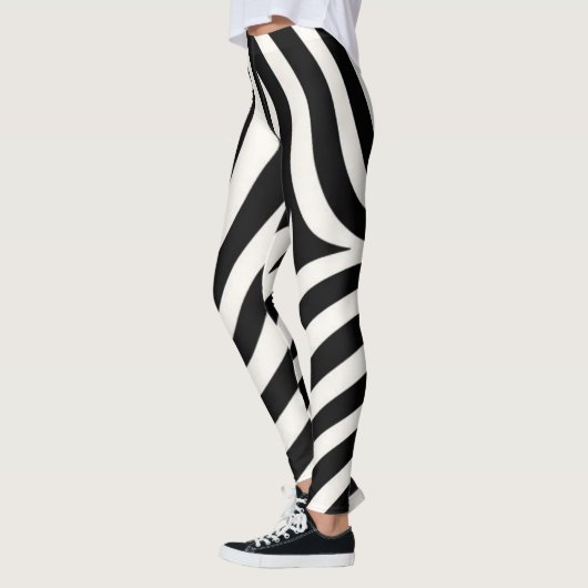 Leggings Zebra Stripes Impression moderne (Gauche)