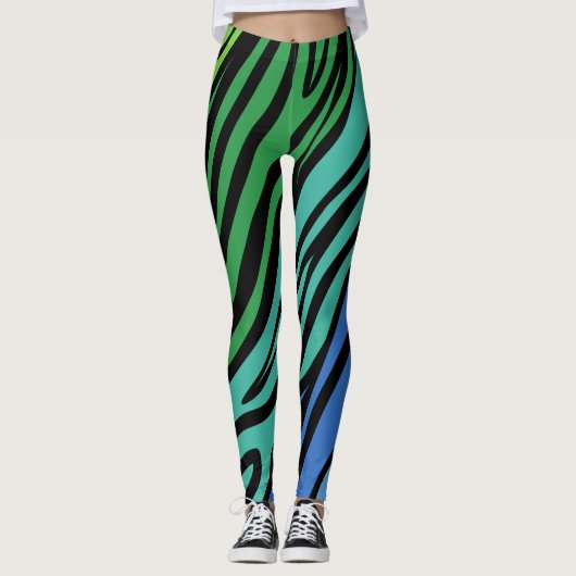 Leggings Zebra Wild Animal Motif (Devant)