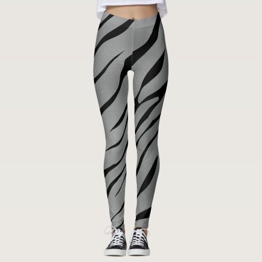 Leggings Zebra Wild Animal Motif (Devant)
