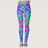 Leggings Zèbre couleur sauvage (Devant)