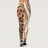 Leggings Zèbre et Empreinte de léopard (Dos)