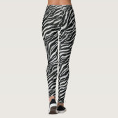 Leggings Zèbre moderne noir blanc (Dos)
