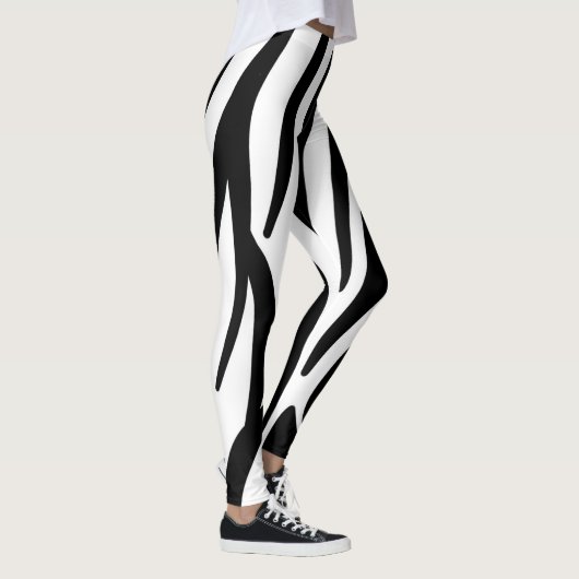 Leggings Zèbre noir et blanc (Droite)