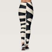 Leggings Zèbre noir et blanc rayé (Dos)