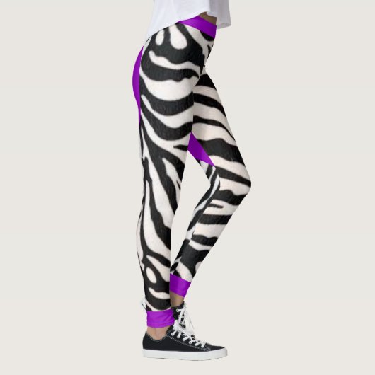 Leggings Zèbre pourpre (Droite)