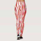 Leggings Zèbre rouge et blanc (Dos)
