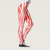 Leggings Zèbre rouge et blanc (Droite)