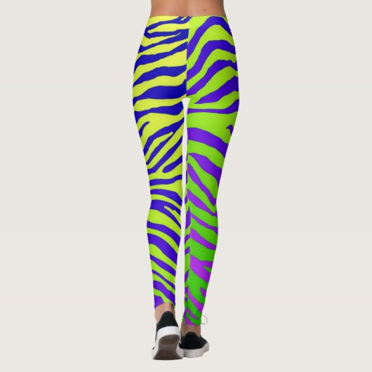 Leggings Zèbre vert (Dos)