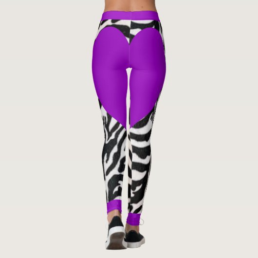 Leggings Zèbre Violet (Dos)