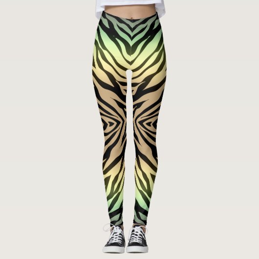 Leggings Zèbres dans la forêt (Devant)