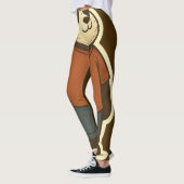 Leggings Zen Panda Sticker – Relaxed Cartoon Bear in Casual (Gauche)