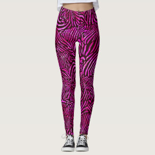 Leggings Zibra rose chaud