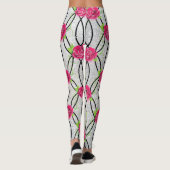 Leggings Zig Zag Motif, fleur (Dos)