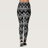 Leggings Zig Zag noir blanc gris Motif (Dos)