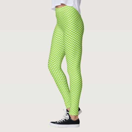 Leggings Zig-Zag vert (Gauche)