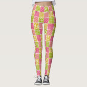 Leggings Zigzag, Chevron, Pois, En vichy, Patchwork (Devant)